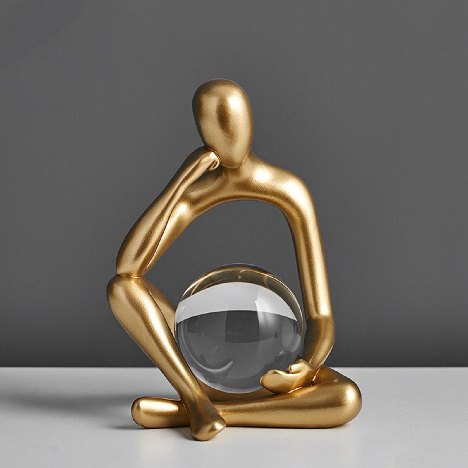 Modern Abstract Thinker Statue Sculpture for Bookshelf Decor Living Room Office