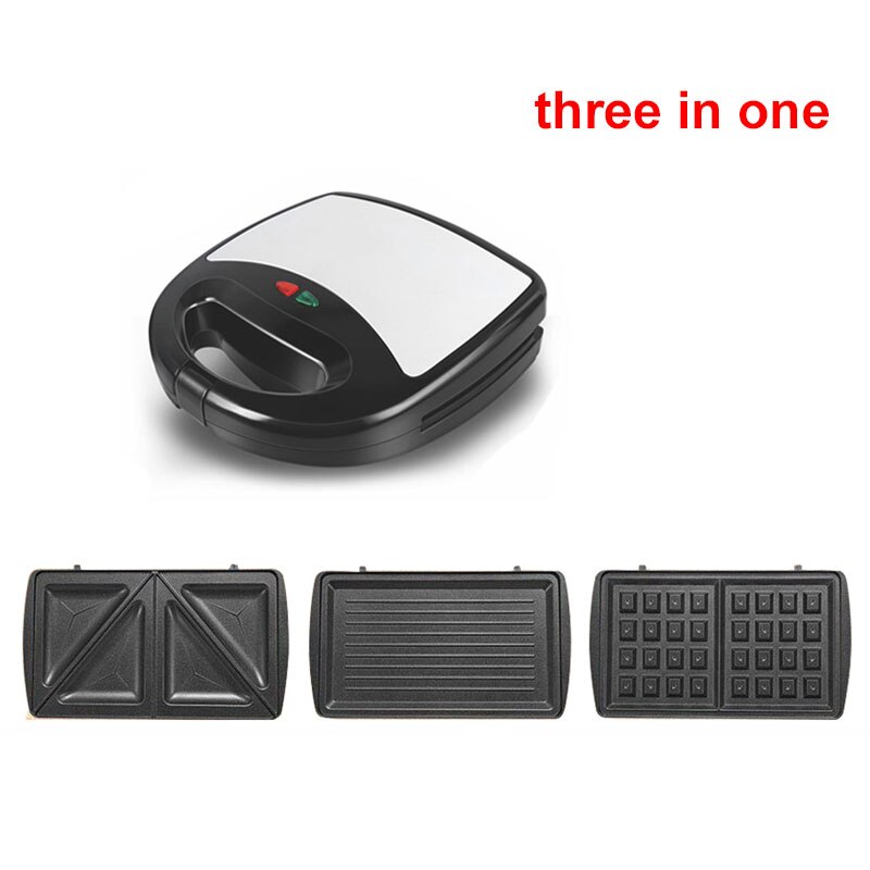 750W elektryczny wafel kanapkowy Panini maszyna wielofunkcyjne jaja toster mini chleb grill stek smażenie piekarnik wafel żelaza ue