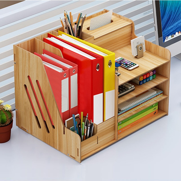 neue Büro Dokument Regal Diy Holz Ordner Schreibtisch Lagerung Und Sortierung Kasten Lagerung Kasten/buch Regal/dokument Regal