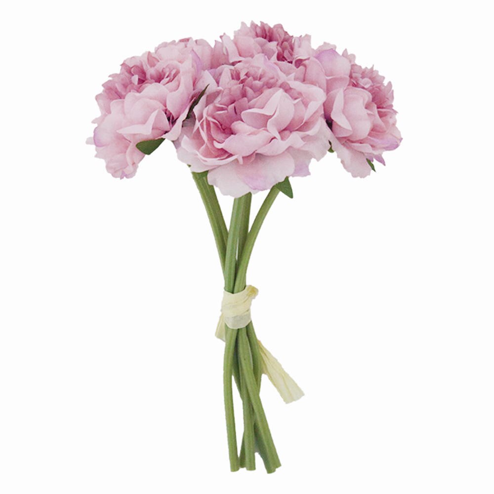 Jedwab piwonia bukiet ślubny dla druhny bukiety ślubne dla nowożeńców biały różowy sztuczne kwiaty Mariage dostaw robić dekoracji domu: Fioletowy