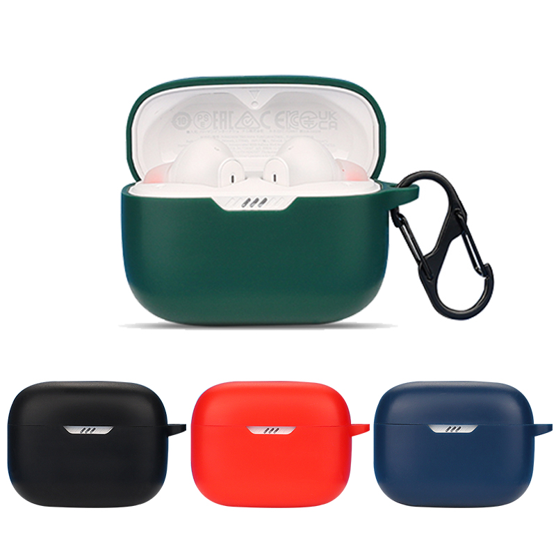 For JBL Tune 230NC TWS Case Bluetooth Earphone Cover For JBL Tune 230 NC Skin Silicone Case Funda Protector with Keychain Hook