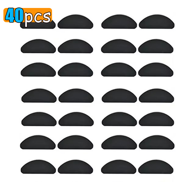 10/50pcs Silicone Glasses Nose Pads Adhesive Nose Pads Non-slip White Thin Nosepads for Glasses Eyeglasses Eyewear Accessories: black
