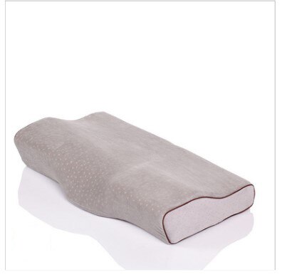 Orthopedische Geheugen Kussen Voor Nekpijn Bescherming Trage Rebound Memory Foam Kussen Gezondheidszorg Cervicale Nek Kussensloop: Grey with cover