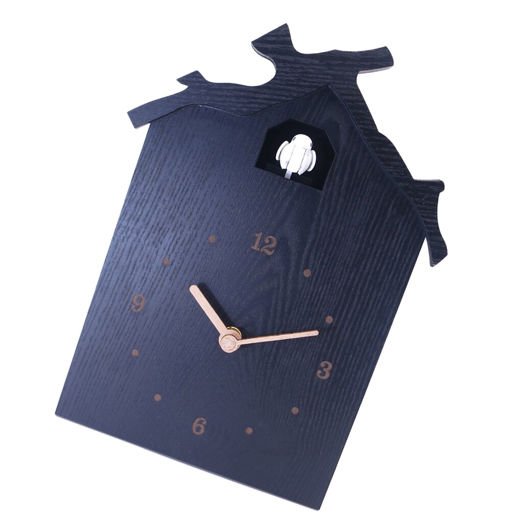 Birdhouse Moderne Koekoeksklok Natuurlijke Vogel Oproep Slinger Wandklok Kinderen -Battery Operated: Model 2  26.5x19cm