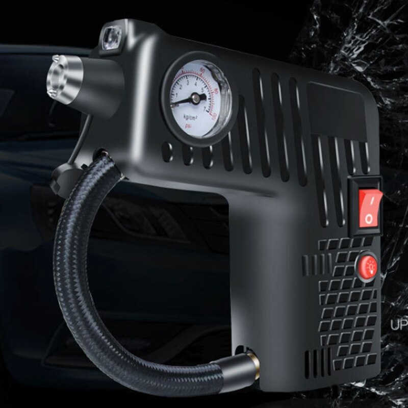 Draagbare Bandenpomp - Snoerloze 12V Compressor met LED Licht voor Auto's & Motoren