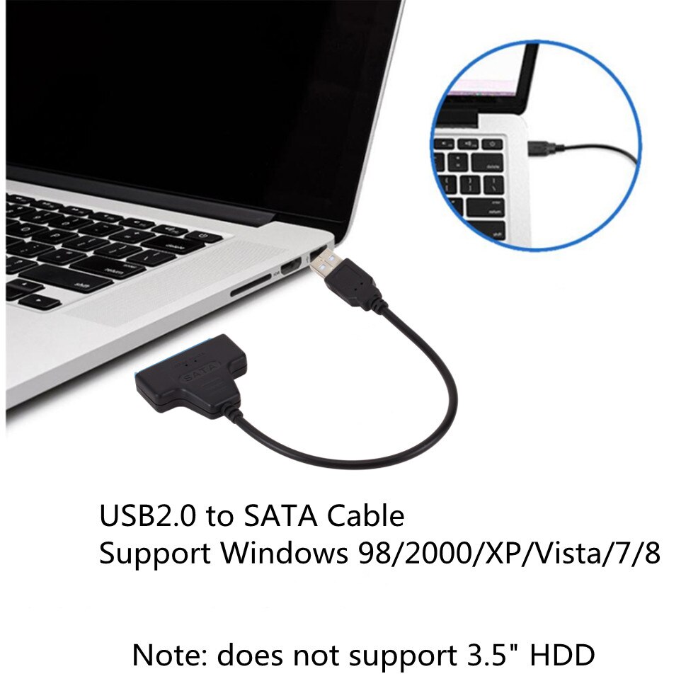 Usb Sata Kabel Sata Naar Usb 2.0 Adapter Computer Kabels Connectoren Usb Sata Adapter Kabel Ondersteuning 2.5 Inch Ssd Hdd hard Drive
