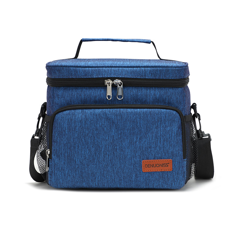 Denuoniss Vrouwen/Mannen Geïsoleerde Koeltas Draagbare Picknick Ijs Voedsel Thermo Bag Sac Isotherme Auto Thermische Koelkast Tassen: Blue