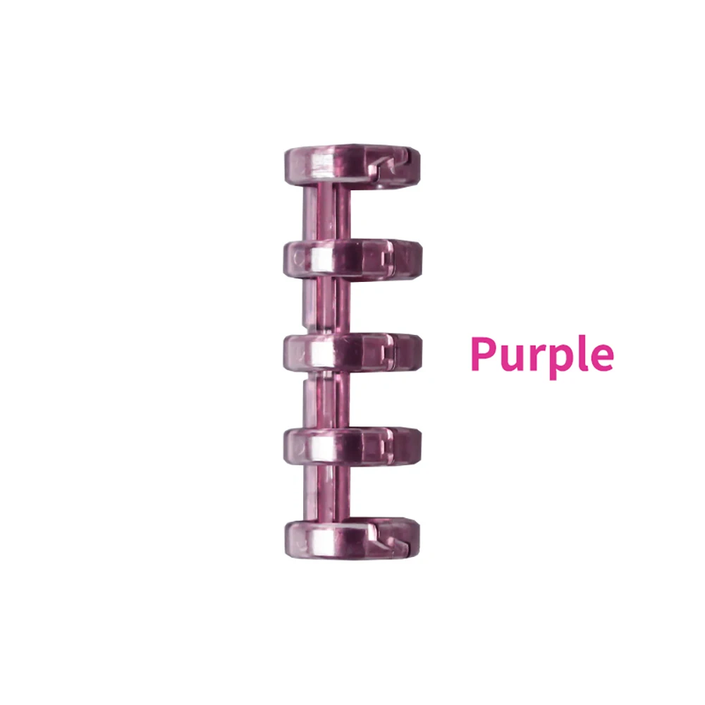 3 stk. løse blader spiralperm innvendig hengslet ringbindingsringer skrivebordskalender sirkel for kort nøkkelalbum: Burgunder