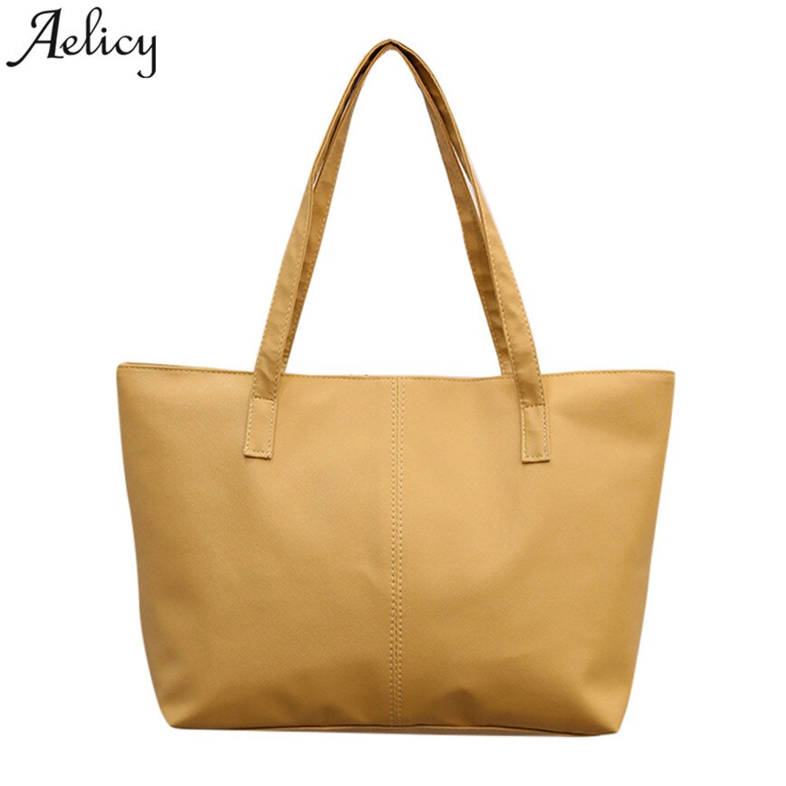Aelicy senhora hangbag macio couro do plutônio preto grande capacidade totes saco de compras alta qualidade messager saco feminino c30: YELLOW