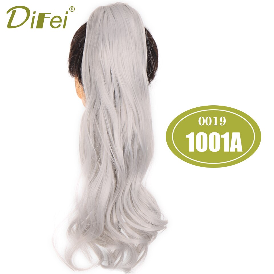 DIFEI Lange Golvende Natuurlijke Paardenstaart Clip in Pony tail Hair Extensions Wrap Rond op Synthetisch Haar Stuk voor Vrouwen: 1001A