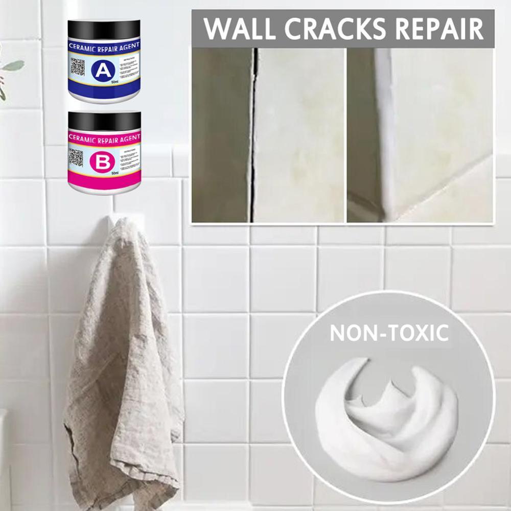 Porcelain white Tile Repair Agent Ceramic Paste Floor Super Tile Marble Strong Home Floor Adhesive Tiles Fix Repair Adhesiv V5C5