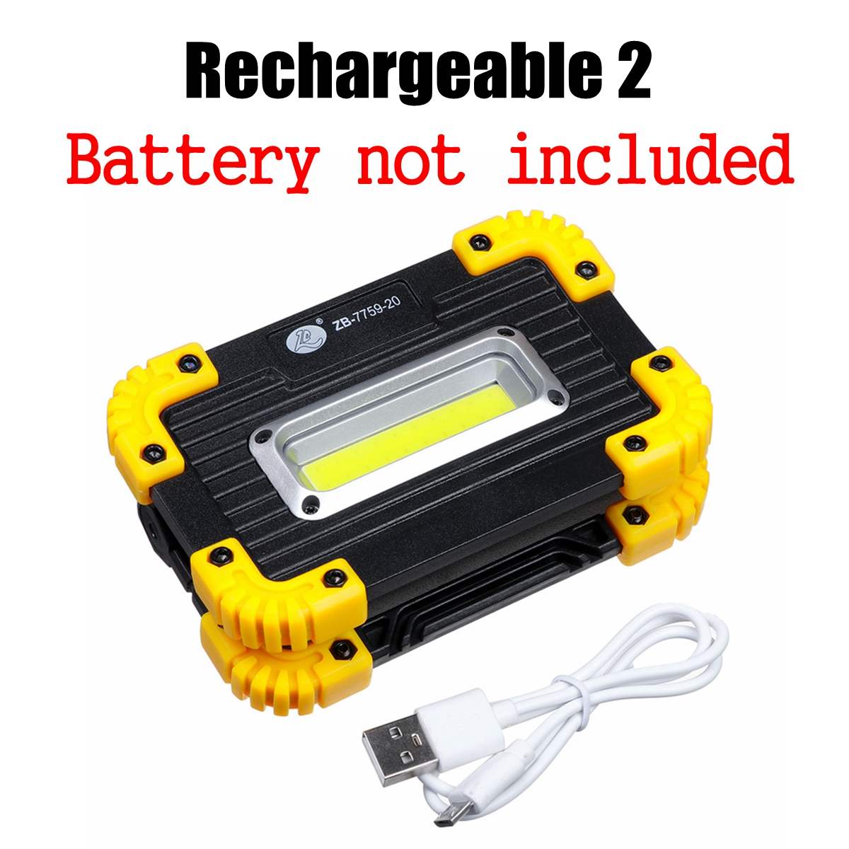 350W Portable Lanterns COB LED Floodlight USB Charging Rechargeable Spot Work Lamp Outdoor Camping Emergency Light: Rechargeable 2
