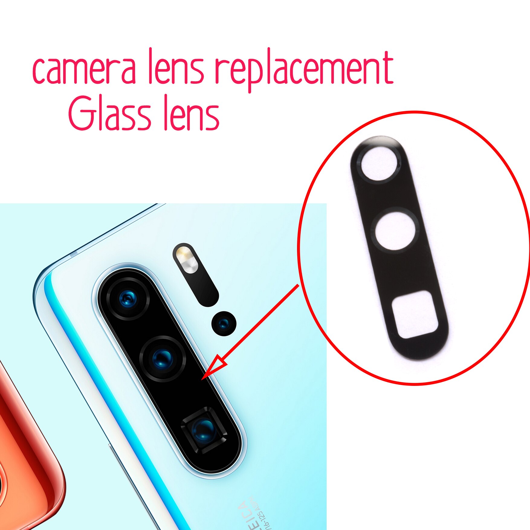 Original rear back camera lens glass replacement for Huawei Honor 8A 8C 8X 8S Honor8 pro Honor Note 8 10 Note8