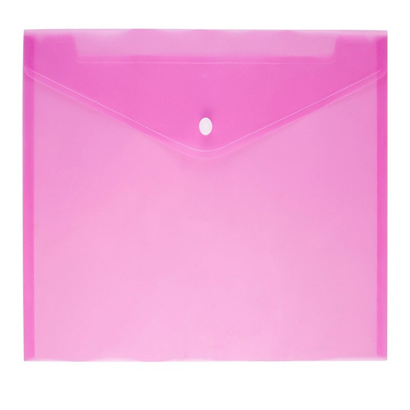 6 Colors Available Transparent Plastic Document Bag File Folder School Office Supplies A4 Stationery Pouch Case