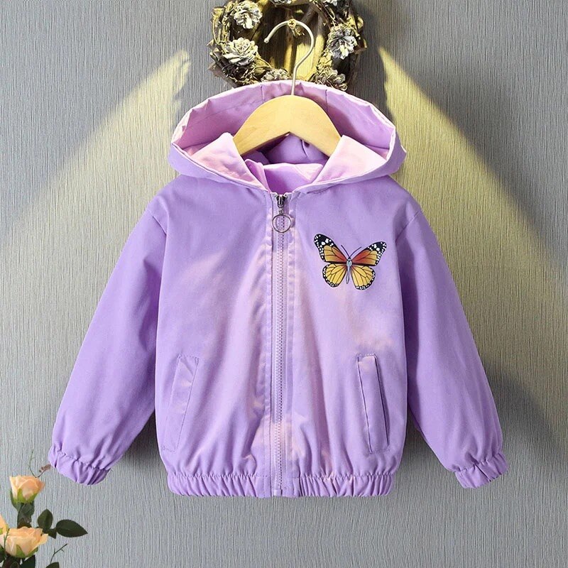 Lange Mouwen Jassen Voor Meisjes Kids Leuke Vlinder Jassen Mode Lente Herfst Kinderen Uitloper Meisjes Casual Kleding