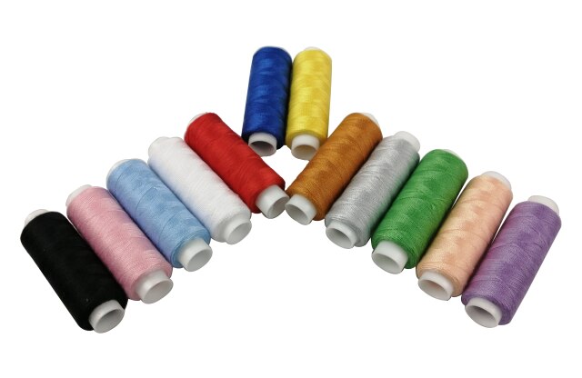 Sewing Thread 100 Colors Thread Kit 40S/2 40WT Polyester Thread For Sewing Machines,Embroidery Machines,Quilting,Serger,Overlock: 12 colors