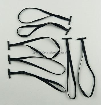 Blanco/Negro/gris 100 piezas Etiqueta de cinta de seda sello de ropa etiquetas colgar cuerda de plástico broche de cierre accesorios de sujeción de gancho: black no pin
