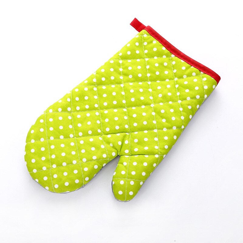 1Pcs Anti-scalding Oven Glove Kitchen Tools Colorful Dots Printed Mitts Baking Heat Insulation Pad Hand Clip Tray Bowl Holder: Dots 01