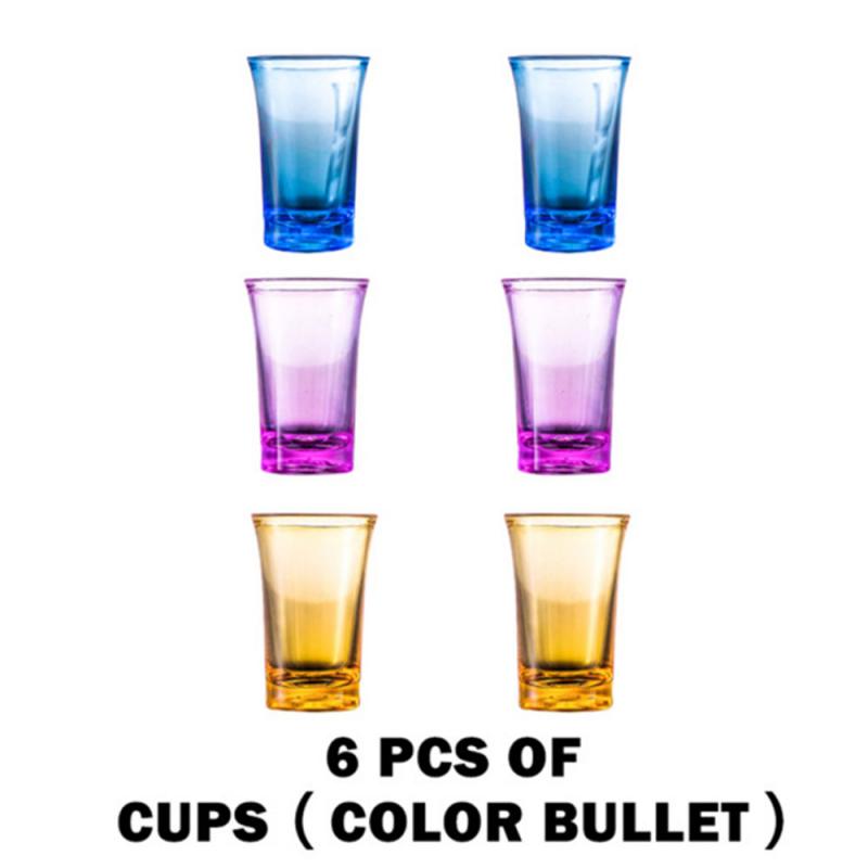 5 Shot Glass Dispenser Liquor Dispenser Caddy Portable Dispenser Party Bar Accessories Drinking Games Glass Dispenser: 6pcs colorful