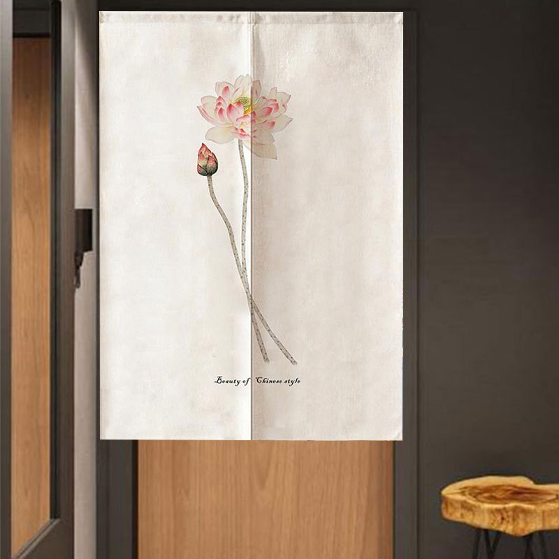 Rideau Feng Shui de porte en Lotus | rideau chinois de porte, salon Restaurant cuisine demi-rideau