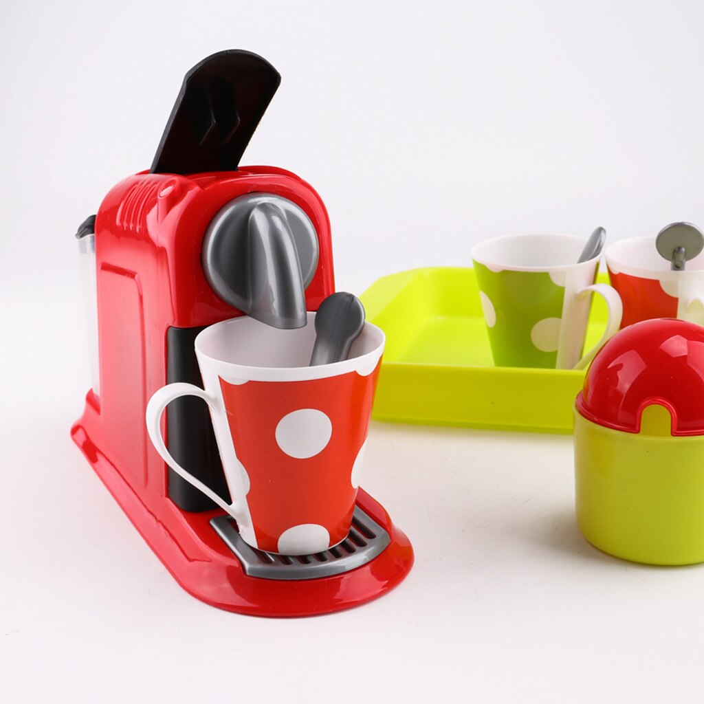 Miniature Coffee Maker Playset Household Appliances Kitchen Pretend Toys for Girls