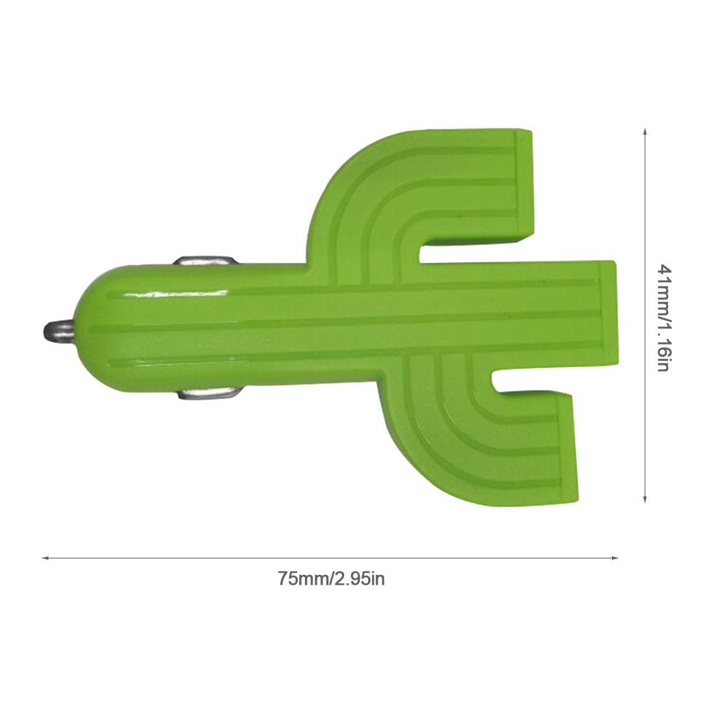 3 en 1 cargador de coche Cactus 3 puerto USB de plástico Cactus multifunción Mini cargador de coche para iPhone
