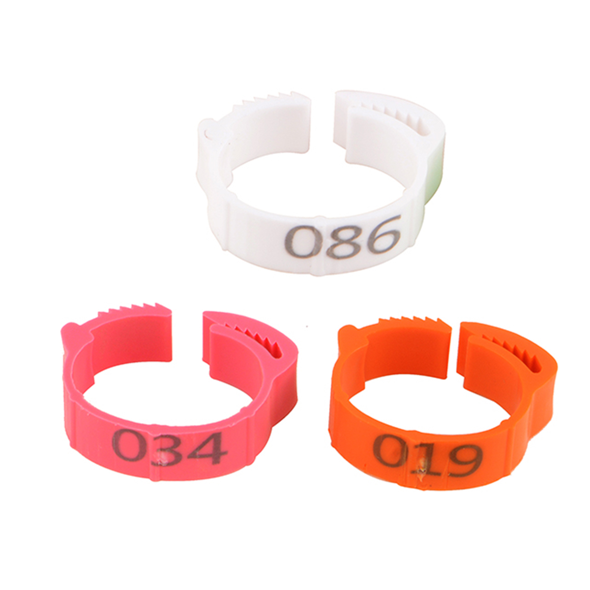 100 Pcs 20/24/27mm Identify Ring Carrier Pigeon Training Supplies Leg Number Bird Bands for Pigeon Chicks Bantam Chicken