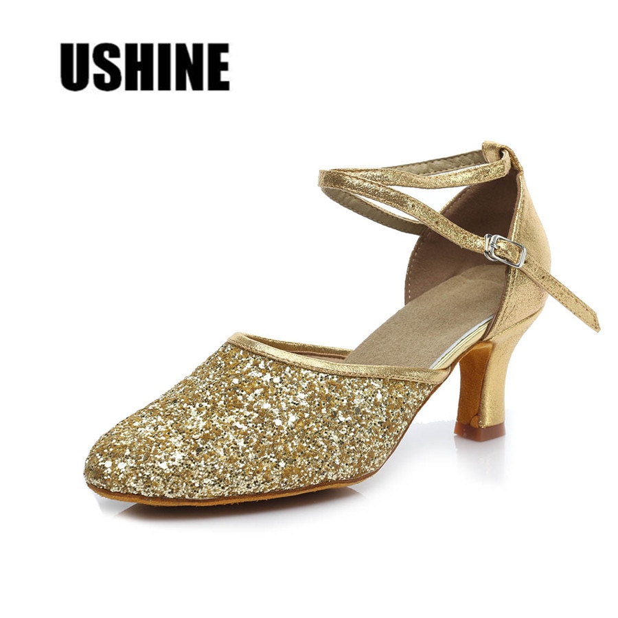 Diamant Dames Latin Dansschoenen 141-077-466 - Brons Suède - 5 Cm Hak Maat 37