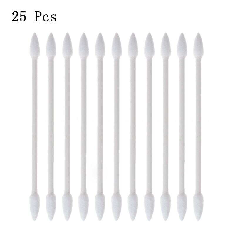 25pcs Cotton Disposable Stick Cleaning Tool for AirPods Earphone Smart Phone Tablet Charge Port USB Port 746D