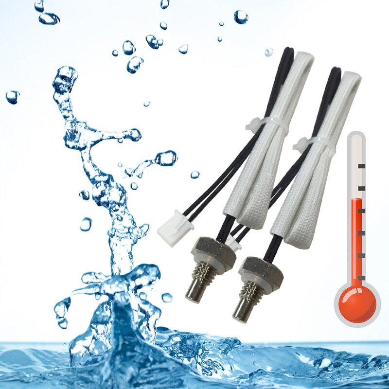 NTC 10K Thermistor Temperature Sensor Resistance Value 50K B Value R25/50 M6 Thread Probe Cable Waterproof