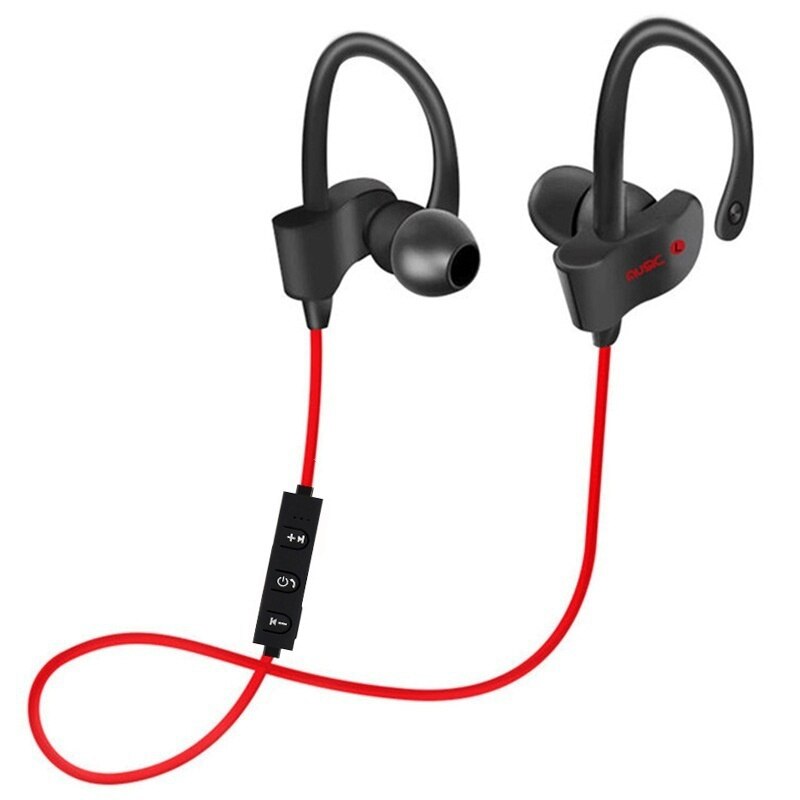 558 Bluetooth Hoofdtelefoon Oorhaakje Oordopjes Stereo Bluetooth Headset Draadloze Sport Oortelefoon Handsfree Met Microfoon Voor Alle Smart Phone: Red