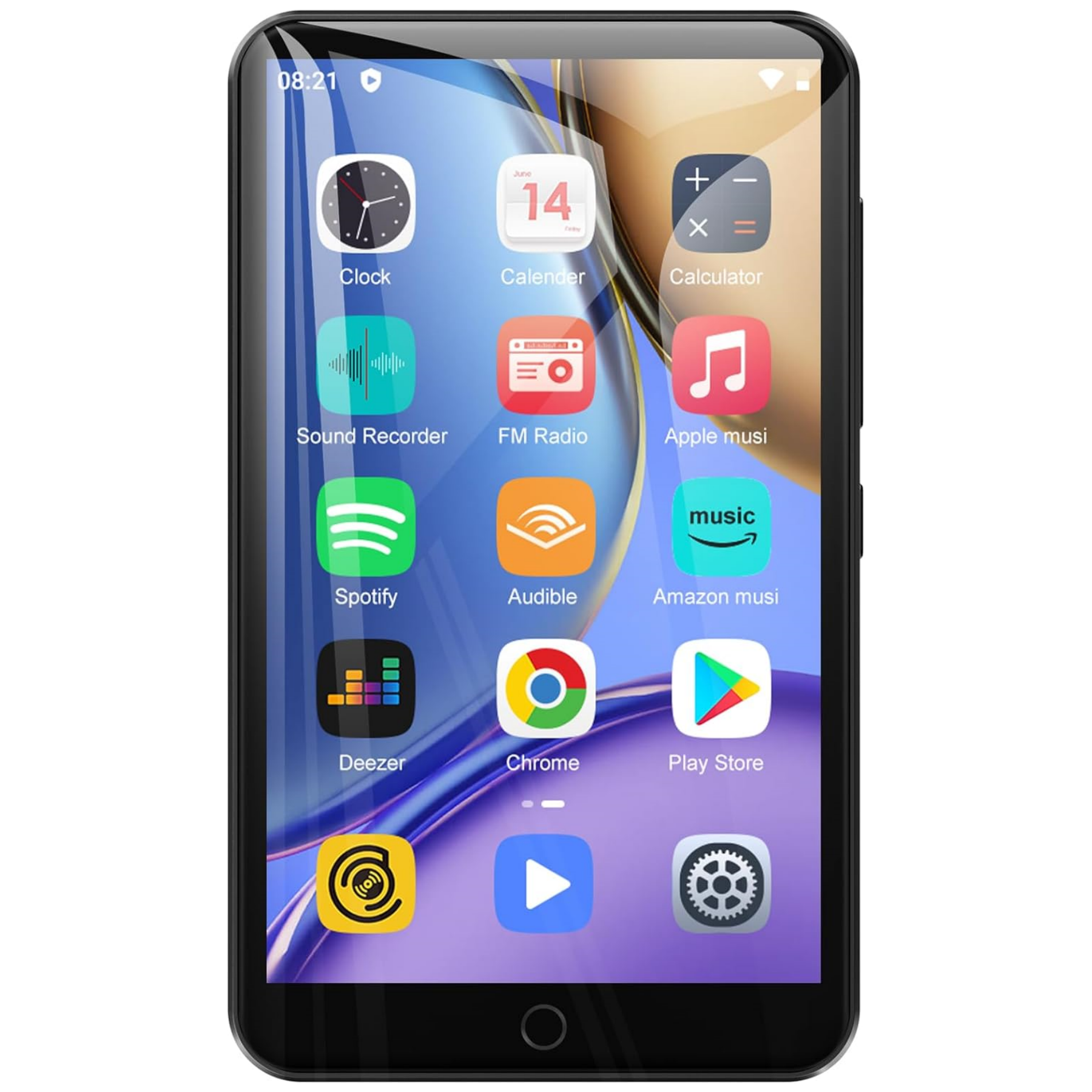 80GB MP3-Player Android 9,0 mit Bluetooth und WLAN, 6,5-Zoll-Touchscreen mit Lautsprechern, FM-Radio, E-Books, Kapazität bis zu 4,0 GB: Default Title