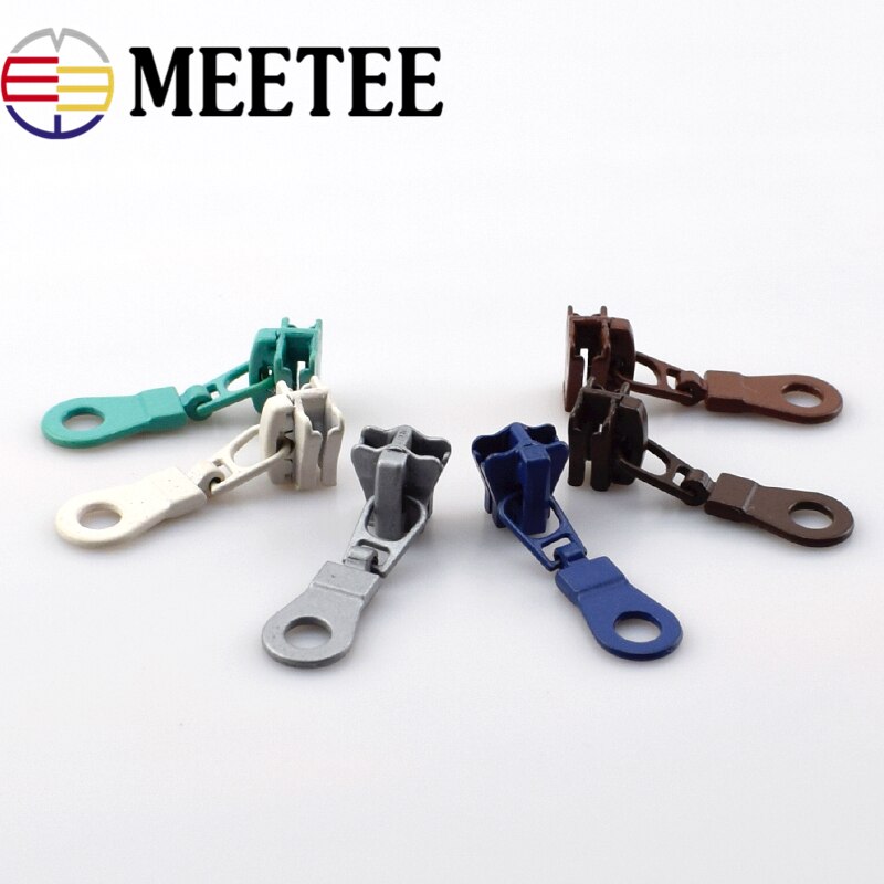 Meetee lot de 5 #  20 de fermeture éclair en résine, écologiques, pour sacs, vêtements, kits de réparation de fermetures éclair, accessoires de couture diy