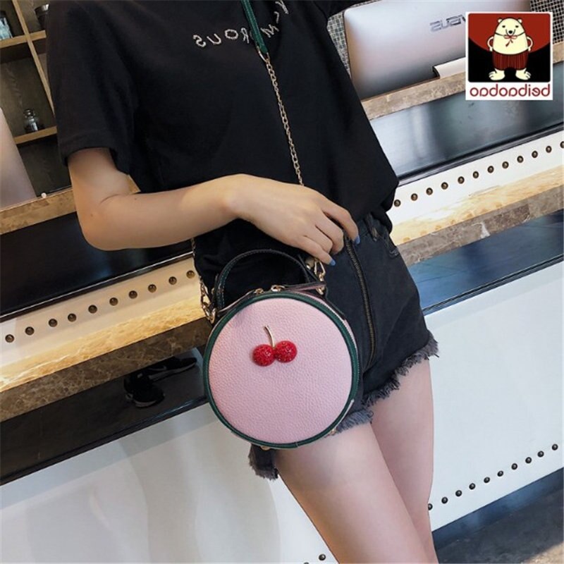 Beibaobao pu leren schoudertassen voor dames, ronde mini-schelptas, crossbodytas voor schattige tienermeisjeshandtas