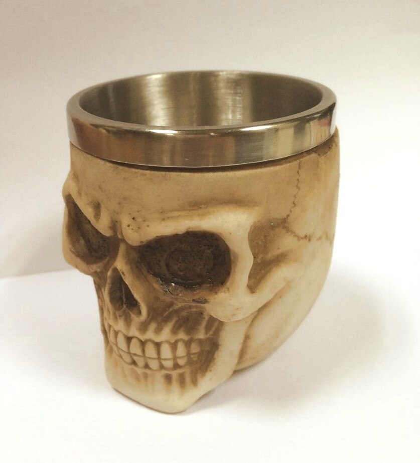 Gothic Stainless Steel Skull Shot Glass Stainless Steel Skull Cup Bar Vodka Glass Beer Steins Cup