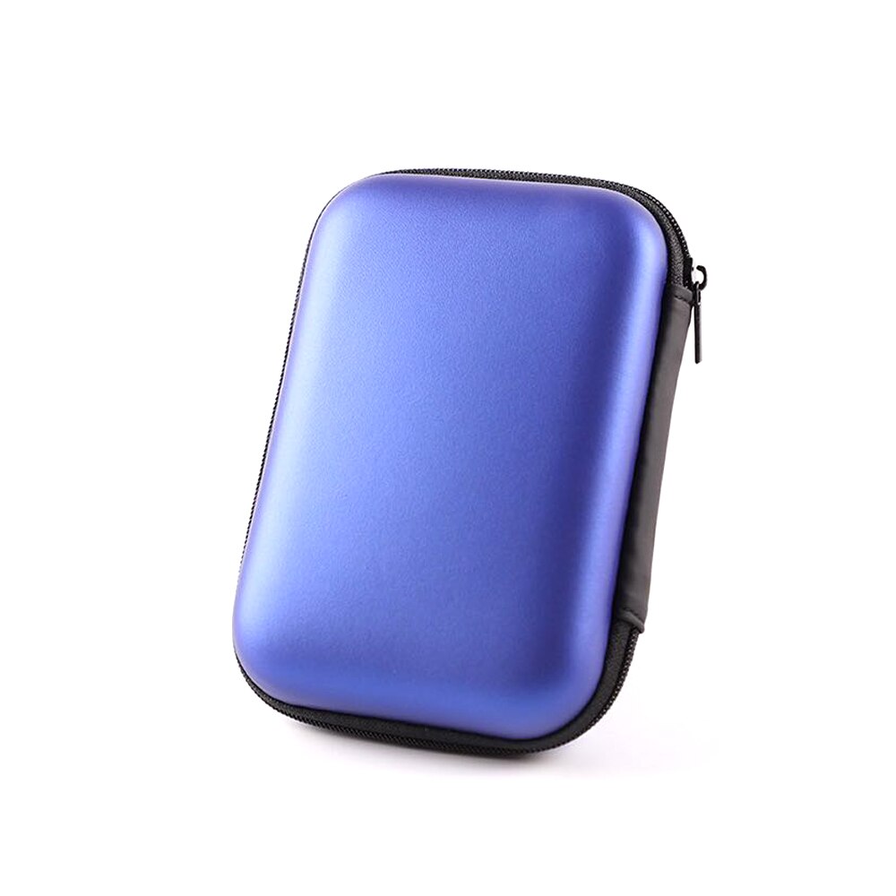 EVA HDD Lagerung Tasche Festplatte Disk Fall SSD Solid State Disk Schutz Fall Für Externe 2.5 ''Festplatte kopfhörer: Blue