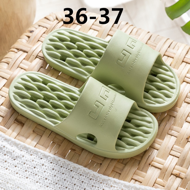 , zapatillas Xiaomi EVA de verano para mujer, zapatos informales de playa suaves, chanclas de baño para hombres, chanclas de ducha para mujer, zapatillas para casa o piscina: Green 36-37