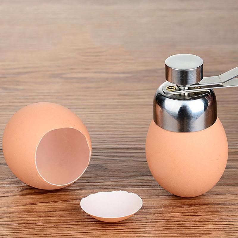 Rustfritt stål kokt egg topper skall kutter rå egg kutter åpnere egg saks separator kjøkken verktøy gadgets