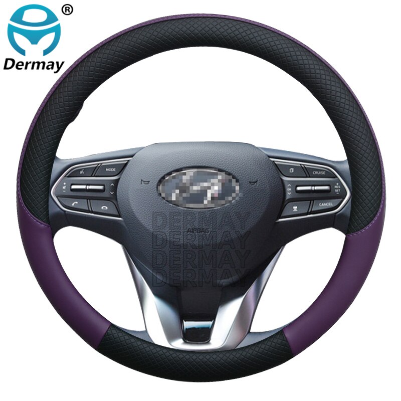 Voor Hyundai Palissade Auto Stuurhoes Lederen Anti-Slip 100% Dermay Auto Accessoires: Paars