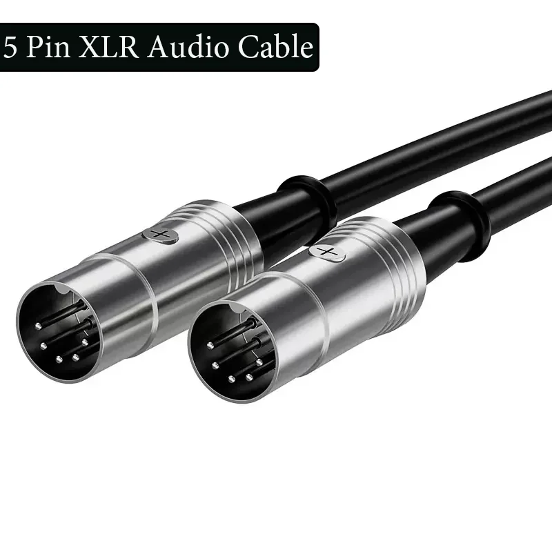 5-pin MIDI Audio Cable Male To Male XLR Adapter Ca... – Vicedeal