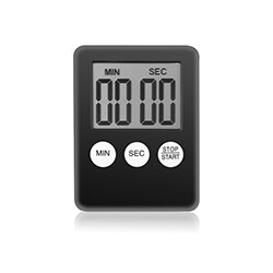 LCD Digital Kitchen Timer Alarm Clock Count Up Countdown Alarm Multifunction for Sleep Stopwatch Temporizador Clock: Black