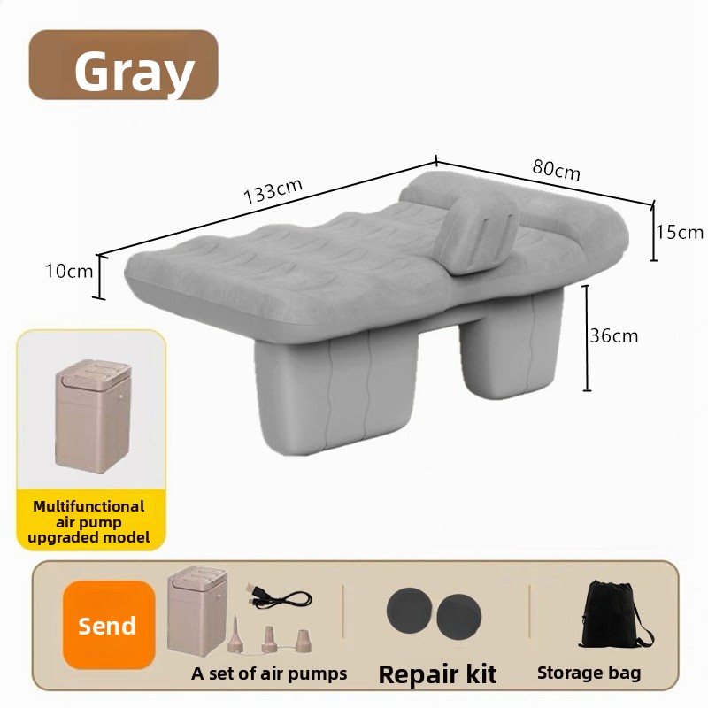 Cama inflable automática para coche, colchón para dormir trasero de coche, colchón de viaje, colchón de aire portátil para coche: BLANCO