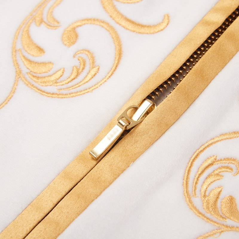 PYJTRL-chaqueta con bordado dorado de terciopelo blanco puro, traje de novio delgado en forma de realeza Prince, para boda, británico