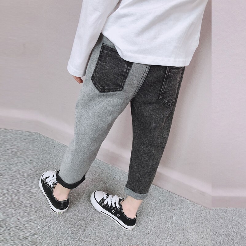 IENENS 2-8 Years Kids Boys Girls Clothes Jeans Trousers Baby Toddler Boy Denim Clothing Pants Children Infant Pants Bottoms