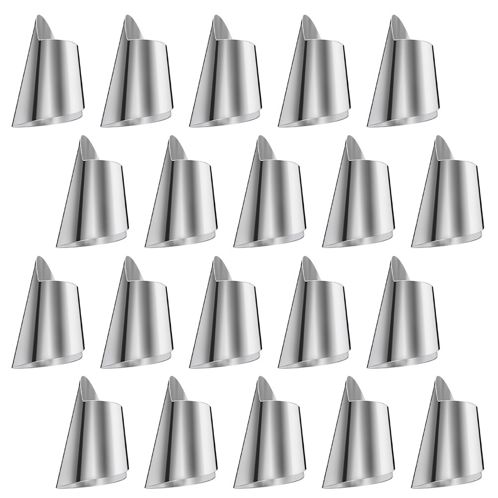 20pcs Stainless Steel Finger Guard Picking Vegetables Metal Nail Cutting Cover: Default Title