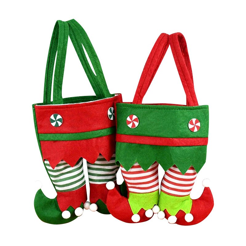 Kerstcadeau Zak Kerstman Elf Broek Kerst Bag Wedding Candy Verpakking Zak Presenteert Decoraties Voor Huis Cadeau Noel