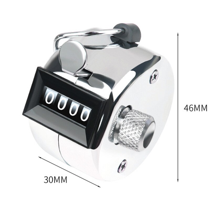 Mini 0-9999 Counter Metal Case Manual Four-Digit Counter Hand Tally Counters Clicker Measuring Tool 4 Models with Thicker Base: metal knob