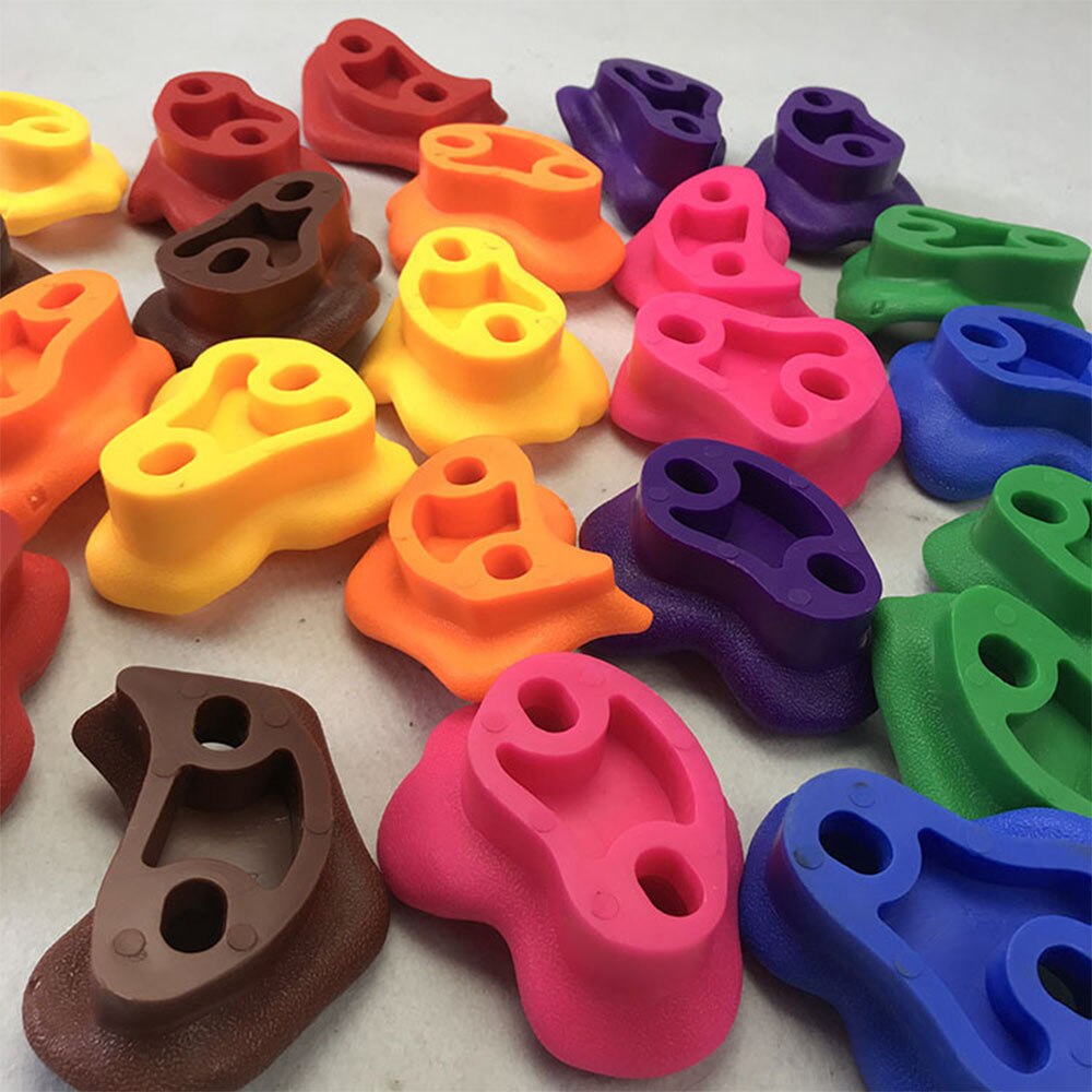 10Pcs/lot Kids Rock Climbing Stones Toys Outdoor Children Wall Climbing Holds Plastic Child Plastic Hand Feet Hold Grip Kit