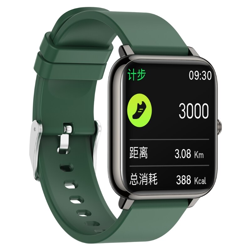 P22 Smart Watch Men Women Sport Clock Fitness Tracker Band Heart Rate Monitor Sleep Monitor IP67 Smartwatch: Green