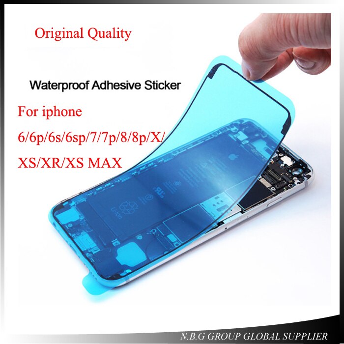 10 stücke Original Wasserdichte Aufkleber Für iPhone X/XS/XR/XS MAX LCD Bildschirm Band 3 mt Klebstoff Für 6 s 6 s plus 7 7 plus 8 8 plus